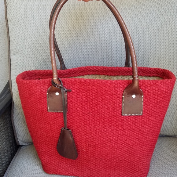 Red Straw Bag - Picture 3 of 4